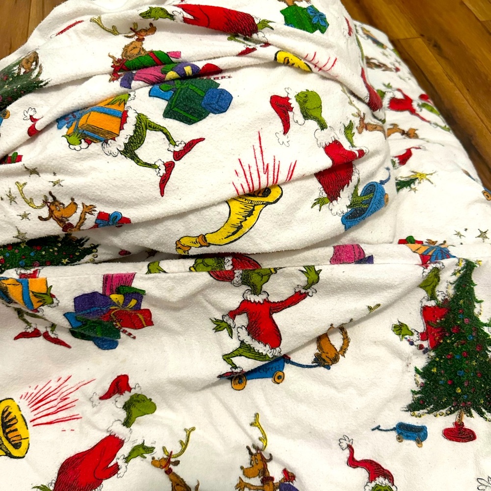 The Grinch Flannel Sheets Pottery Barn Full Size